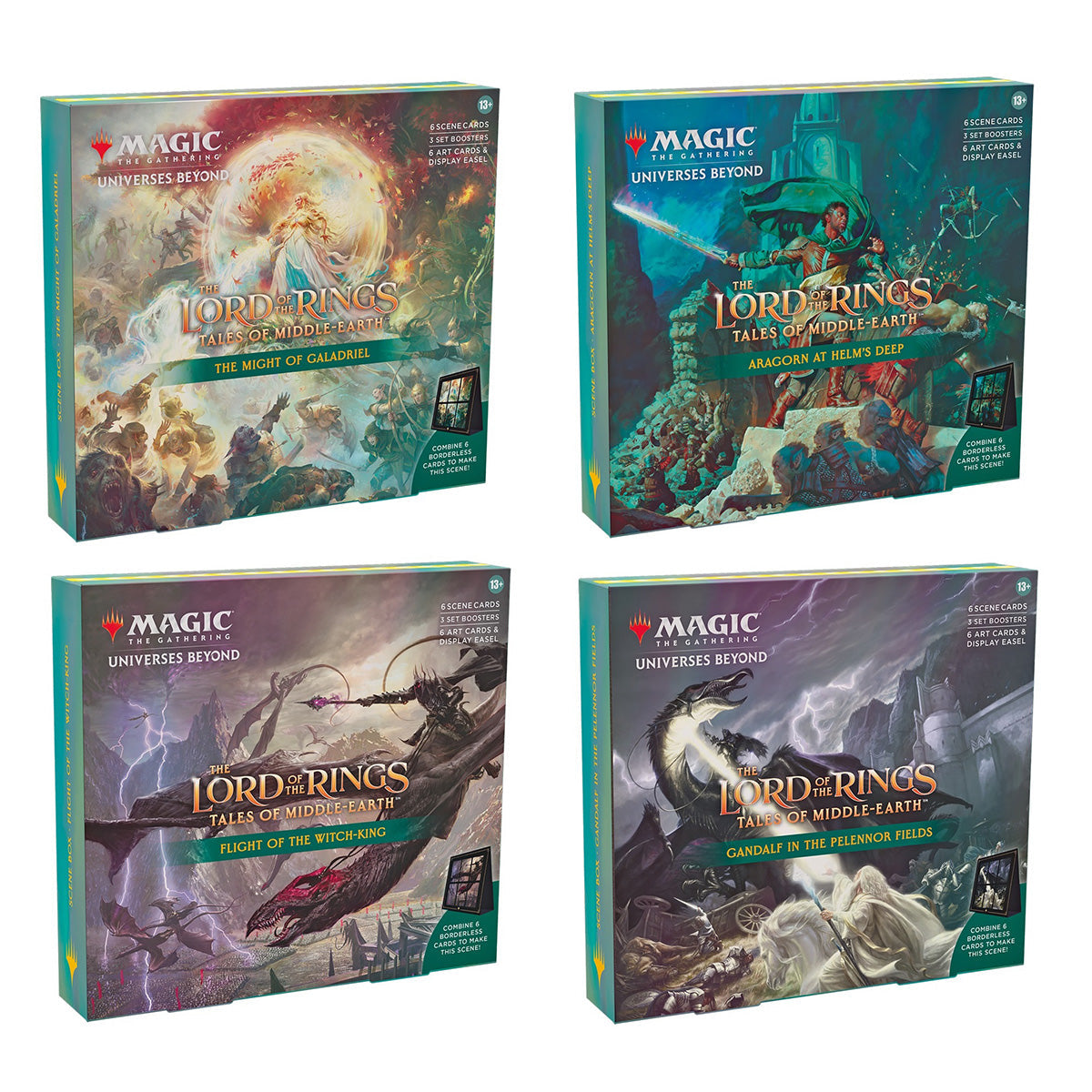 Magic: The Gathering — LOTR Holiday Scene Box (Set of 4) - 12 Set Boosters + 24 Foil Scenes