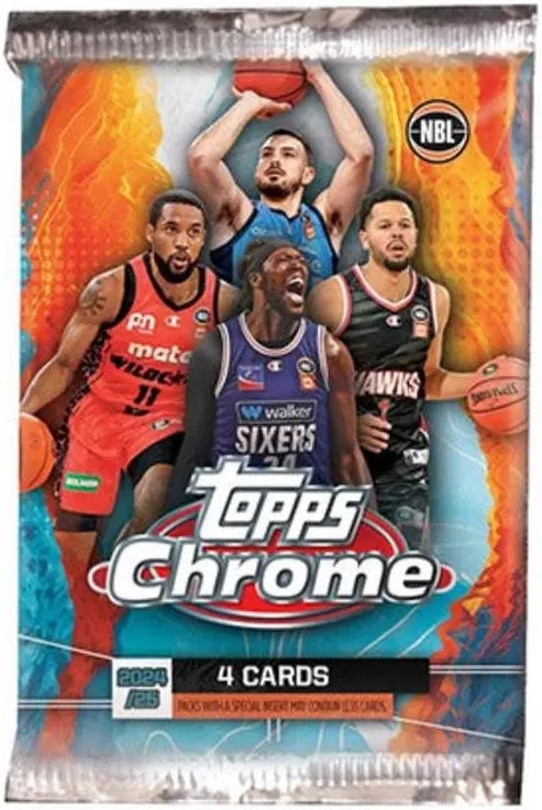 2024/25 Topps Chrome NBL Basketball Booster Pack (4 Cards)