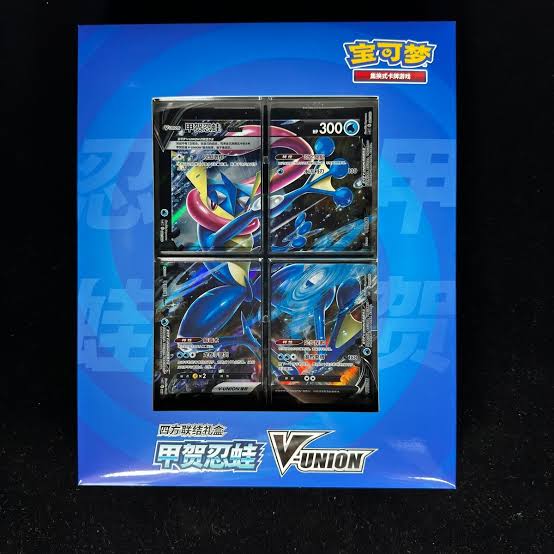 Pokémon Simplified Chinese V-UNION Gift Box Complete Set Mewtwo Greninja Zacian Sealed