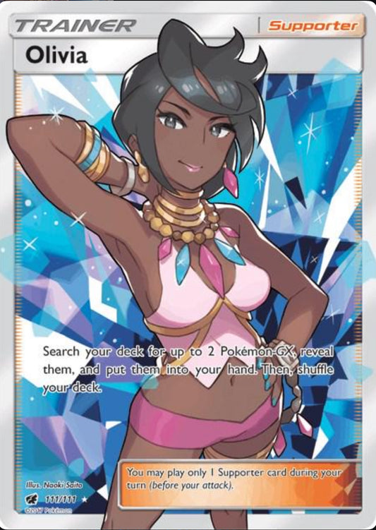 🌺 Olivia Full Art Trainer – Hidden Fates 111/111 🌺