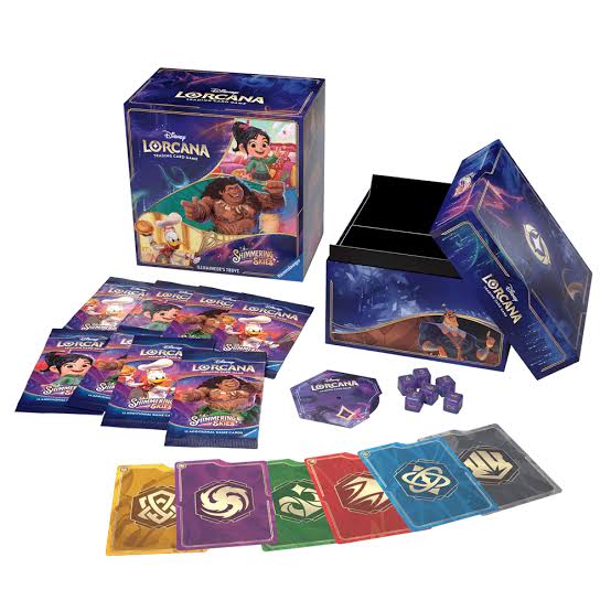 Disney Lorcana: Set 5 — Shimmering Skies Illumineer’s Trove (8 Packs / 96 Cards)