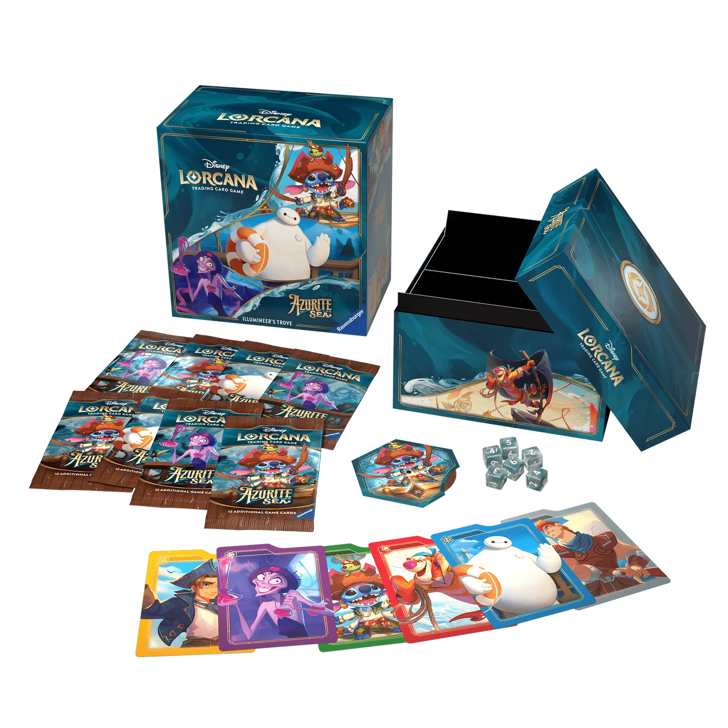 Disney Lorcana: Set 6 — Azurite Sea Illumineer’s Trove (8 Packs / 96 Cards)