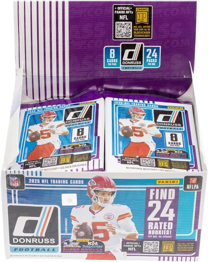 2025 Panini Donruss NFL Football Trading Card Pack (8 Cards)