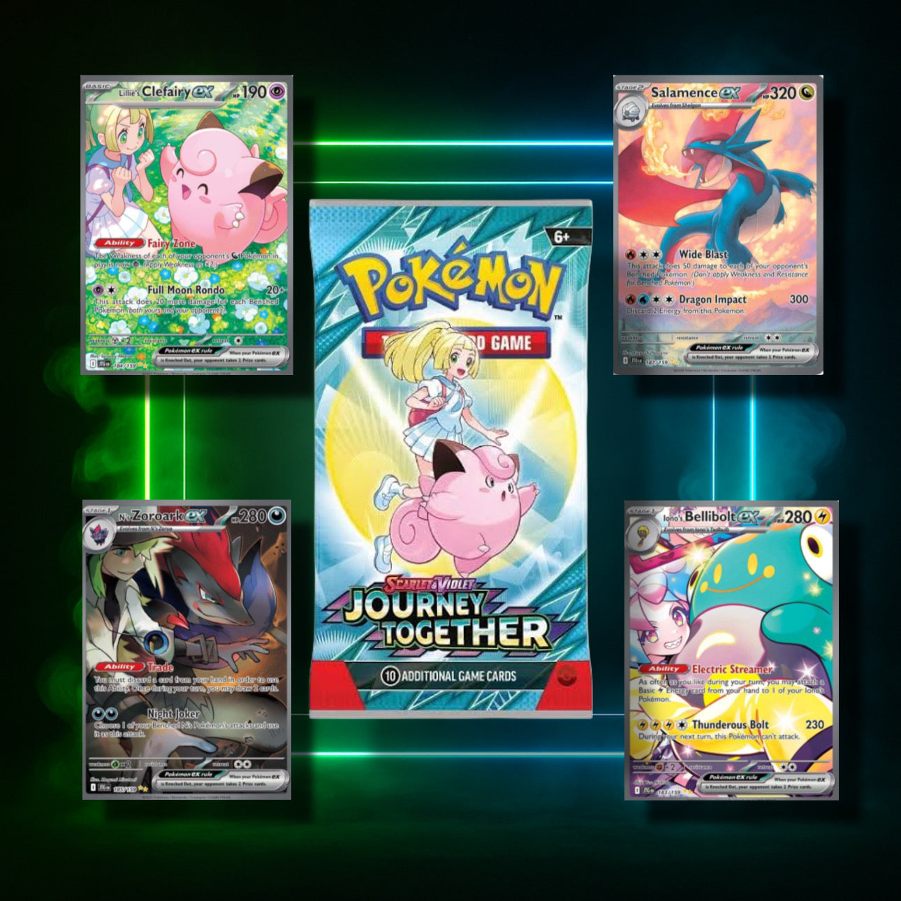 Pokémon TCG: Journey Together Booster Pack - 10 Cards (Factory Sealed) - SV09
