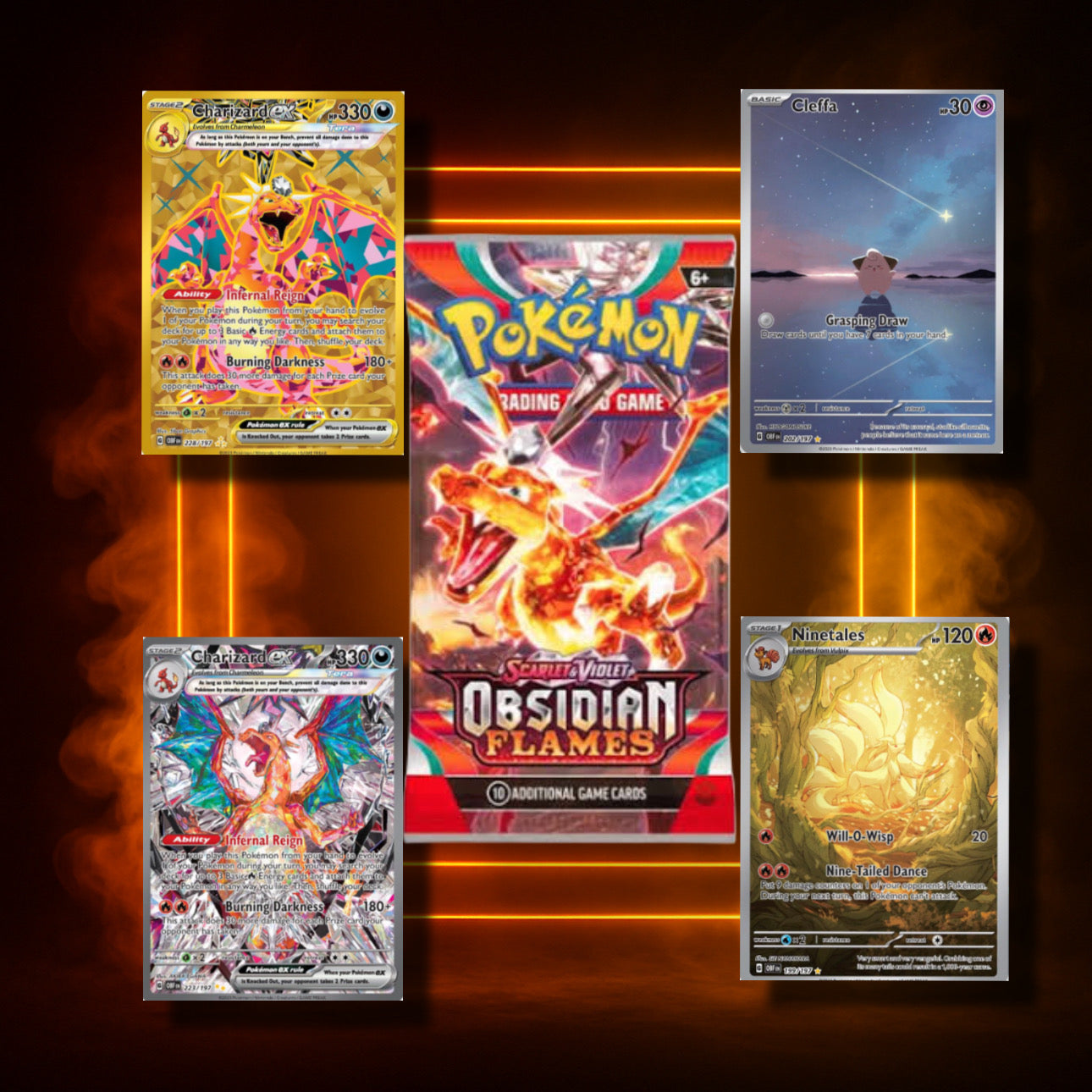 Obsidian Flames single booster pack